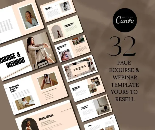 Ecourse & Webinar Canva Template Design