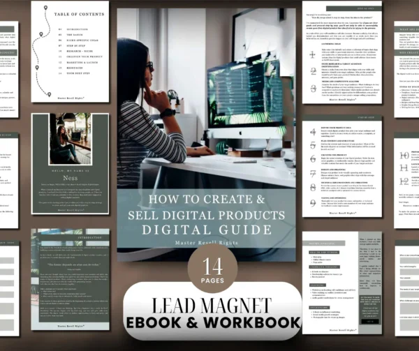 How To Create & Sell Digital Products Lead Magnet eBook & Workbook