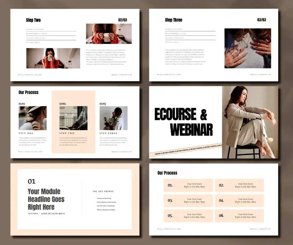 Ecourse & Webinar Canva Template Design