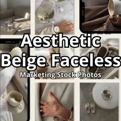 600 Aesthetic Beige Faceless Marketing Stock Photos