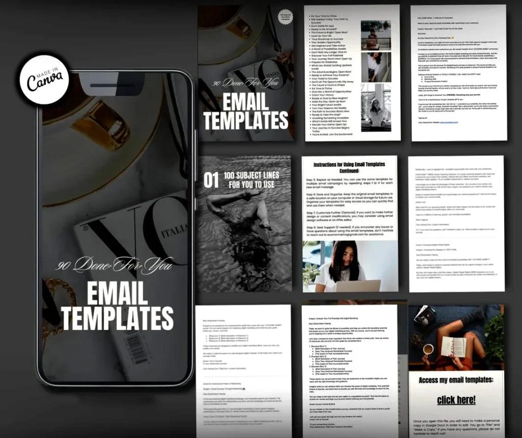 90 Done For You Email Templates