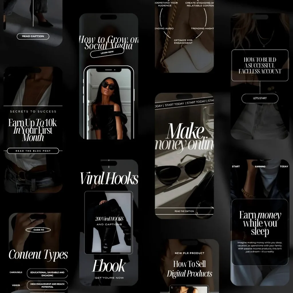 Faceless Pinterest Pins Aesthetic Canva Templates